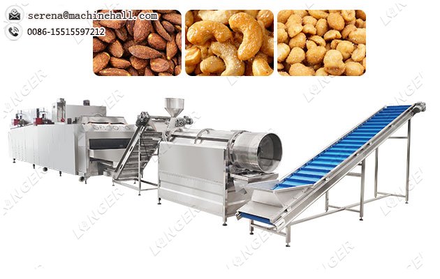 Automatic Peanut Cashew Nut Roasting Line