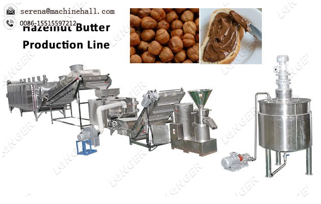Automatic Hazelnut Butter Paste Production Line 300-500 KG/H