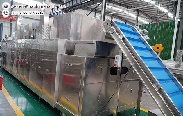 PLC Control Peanut Cashew Nut Roasting Line for Almond