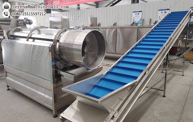 PLC Control Peanut Cashew Nut Roasting Line for Almond